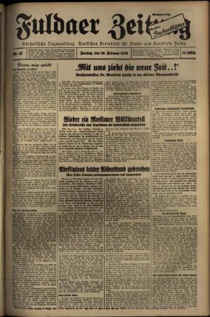 Ausgabe vom Freitag, den 26. Februar 1937.