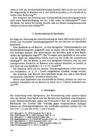 3. Sonderregelung für Spielhallen