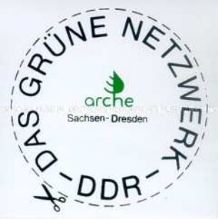 Aufkleber des Netzwerkes "arche" (Sachsen-Dresden) - Sachkonvolut