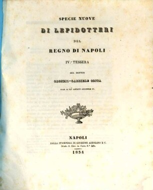 Specie nuove di Lepidotteri del regno di Napoli, 4