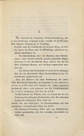 Die Einrede der Rechtskraft nach der deutschen Civilprozess-Ordnung