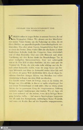 Conrad Von Beneckendorff Und Von Hindenburg