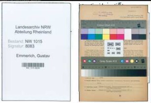Entnazifizierung Gustav Emmerich , geb. 25.06.1910 (Bautechniker)