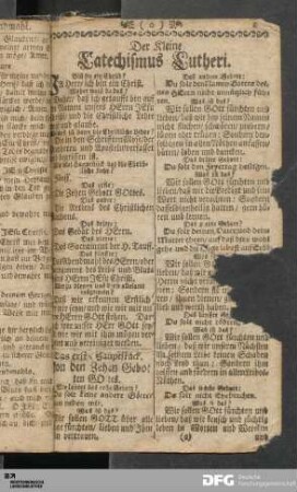 Der Kleine Catechismus Lutheri