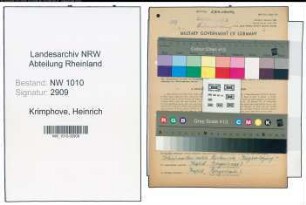 Entnazifizierung Heinrich Krimphove , geb. 18.02.1894 (Staedt.Angestellter)