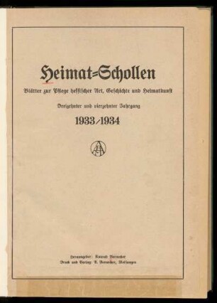 Heimat-Schollen 1933/1934