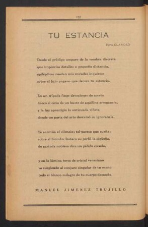 Tu estancia