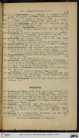 Nachtrag (Nr. 1818 - 1849)