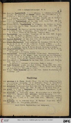 Nachtrag (Nr. 1818 - 1849)