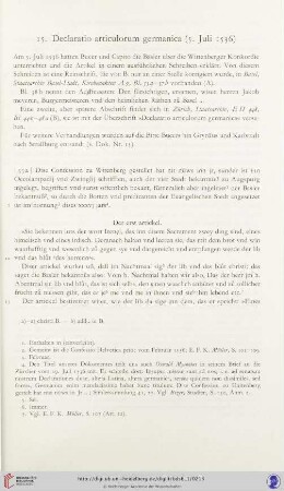 15. Declaratio articulorum germanica (5. Juli 1536)