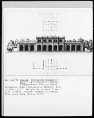 Dienstgebäude der Großherzoglichen Sachsen.Weimarschen Eisenbahn & Stationsgebäude