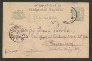 Brief von August Friedrich Schwarz an Hermann Poeverlein