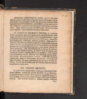 Ex Ordine Medico.