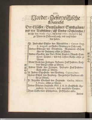 Vorderösterreichische Matrikel