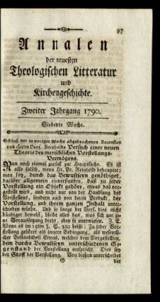 Siebente Woche