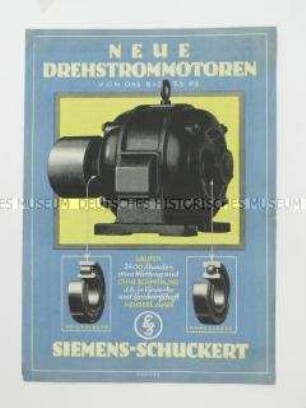 Werbeblatt von Siemes-Schuckert für Elektromotoren