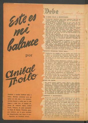Este es mi balance : Debe [y] haber, Buenos Aires