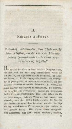 Kleinere Aufsätze