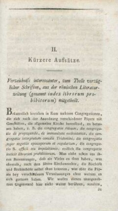 Kleinere Aufsätze