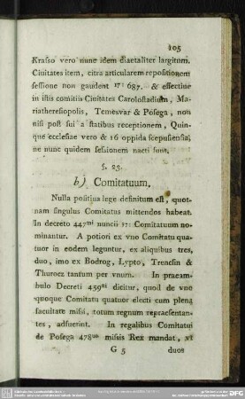 § 23. Comitatuum