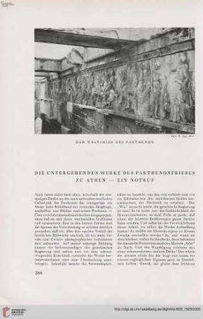 44: Die untergehenden Werke des Parthenonfrieses zu Athen : ein Notruf