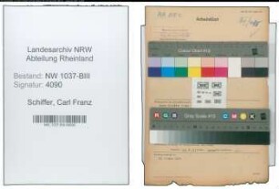 Entnazifizierung Carl Franz Schiffer , geb. 25.09.1898 (Vertreter)