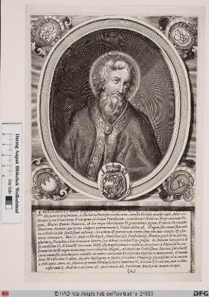 Bildnis Burkhard, hl., 742-753 Bischof von Würzburg