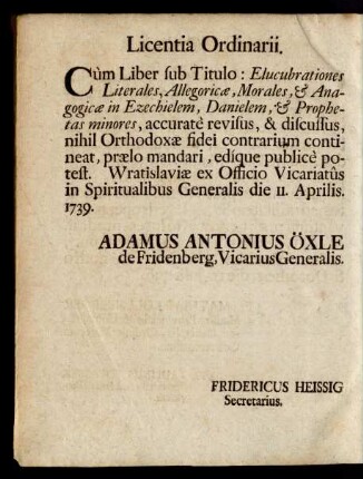 Licentia Ordinarii
