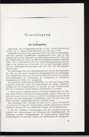 § 1 - Die Rechtsquellen
