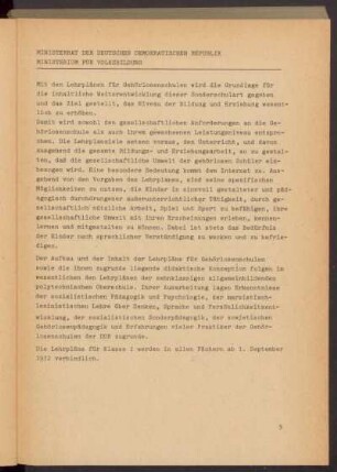 Ministerrat der Deutschen Demokratischen Republik / Ministerium für Volksbildung