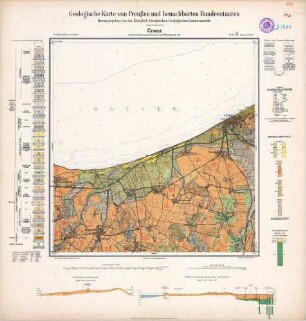 [1088] Cranz, Geologische Karte von Preußen und benachbarten Bundesstaaten
