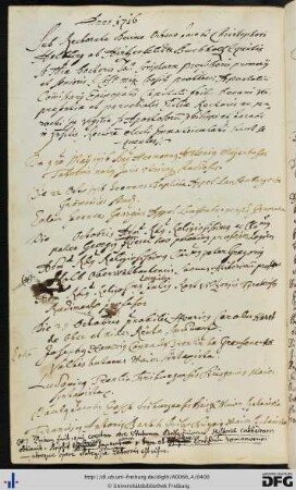 [fol. 199] Rektorat Jakob Christoph Helbling 1716