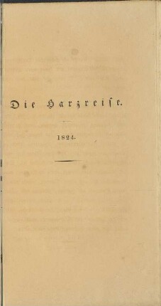 Die Harzreise. (1824)