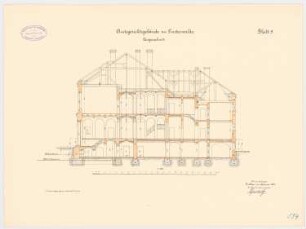 Amtsgericht, Finsterwalde: Längsschnitt 1:100
