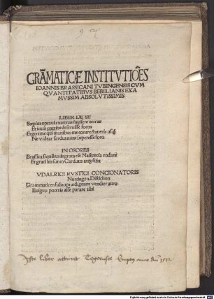 Grammaticae institutiones