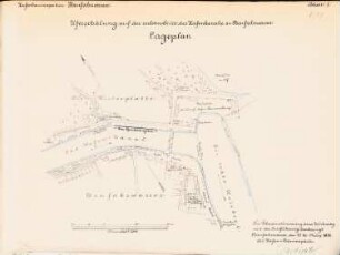Hafen, Danzig-Neufahrwasser: Uferschälung Hafenkanal: Lageplan 1:2500