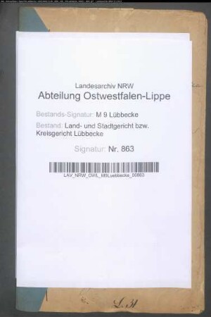 Erblasser: Lindemann, Margarethe Louise Wilhelmine, geb. Bickendorf ?: