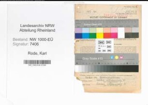 Entnazifizierung Karl Rode, geb. 07.08.1901 (Hochschullehrer)