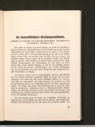 In französischer Gefangenschaft