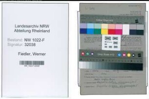 Entnazifizierung Werner Fiedler , geb. 11.07.1916 (Buchhaendler)