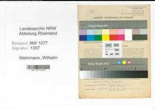 Entnazifizierung Wilhelm Wehrmann , geb. 18.01.1910 (Polizist)