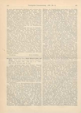 479-482 [Rezension] Wurster, Paul, Gustav Werner‘s Leben und Wirken
