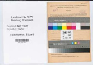 Entnazifizierung Eduard Heinrikowski, geb. 02.12.1899 (Bankangest.)