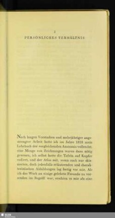 I. Persönliches Verhältnis