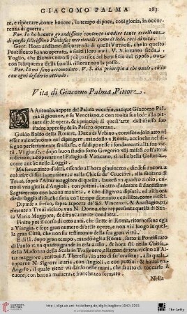 [Vita di Giacomo Palma, Pittore – Vita di Girolamo Nanni, Pittore]