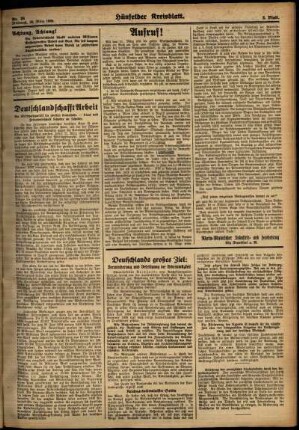 Zweite Ausgabe vom Mittwoch, den 28. März 1934.