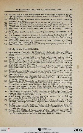 Skulpturen, Holzarbeiten, Nachtrag (Nr. 258-754a)