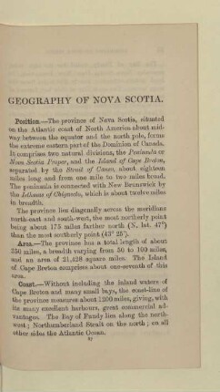 GEOGRAPHY OF NOVA SCOTIA