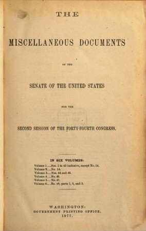Senate documents. [290.] 1876/77, Vol. 4 = Congress 44, Sess. 2