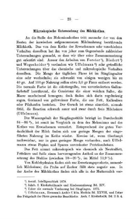 Mikroskopische Untersuchung des Milchkothes.